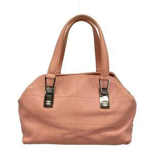 CHANEL Chocolate Bar - Pink Leather Handbag